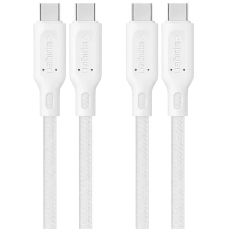 Cable USB-C Spigen DuraSync 0CA25703 (1.5m) 60W - White (2 unidades)
