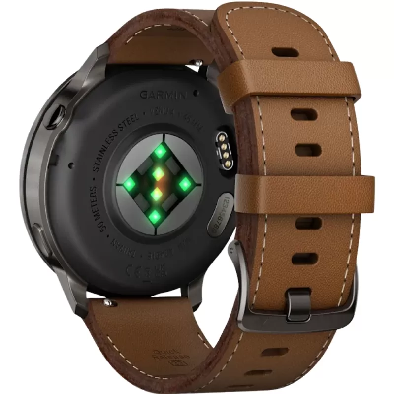 Reloj GPS Garmin Venu 4 41mm Silver/Brown + Silicone Band Black (010-03014-03)