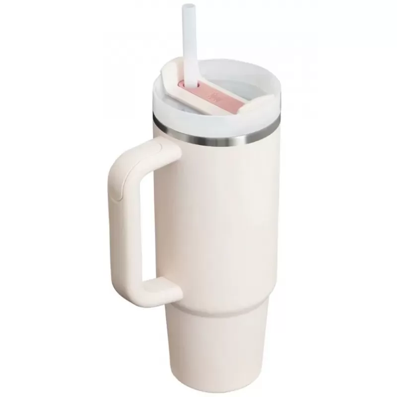 Vaso Térmico Stanley The Quencher H2.0 FlowState Tumbler 887mL - Rose Quartz
