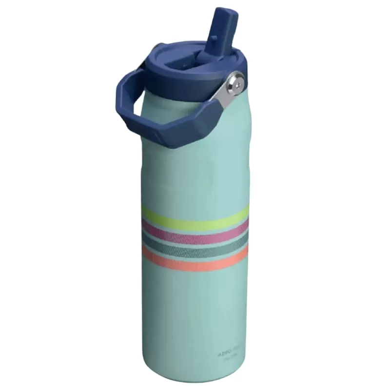 Termo Stanley The Aerolight IceFlow Bottle Flip Straw 2.0 Lid 710mL - Seafoam Stripe