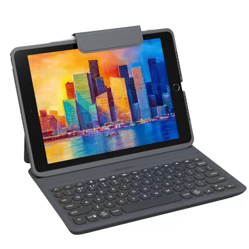 Teclado Wireless Zagg Pro Keys con Capa Desmontable para iPad 10.2"  9th|8th|7th Gen - Black/Gray