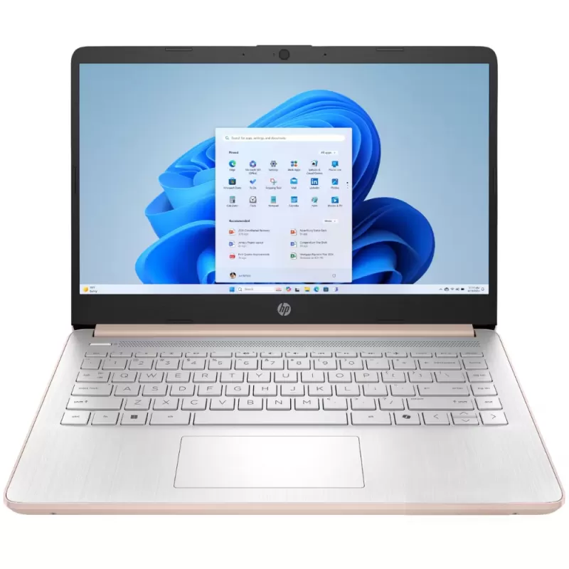 Notebook HP 14-DQ6105DX 14" Intel N150 4/128GB W11H - Pale Rose Gold