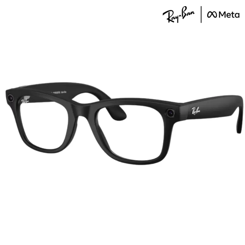 Lentes de Sol Smart Ray-Ban Meta Wayfarer (Gen 2) RW4012 - Matte Black/Clear
