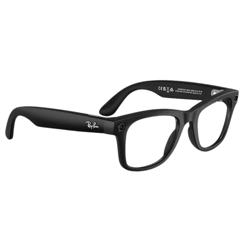 Lentes de Sol Smart Ray-Ban Meta Wayfarer (Gen 2) RW4012 - Matte Black/Clear