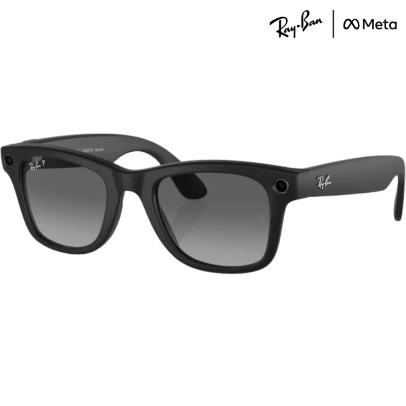 Lente de Sol Smart Ray-Ban Meta Wayfarer RW4008 - Matte Black/Polar Gradient Graphite Lente de Sol Smart Ray-Ban Meta Wayfarer RW4008 - Matte Black/Polar Gradient Graphite