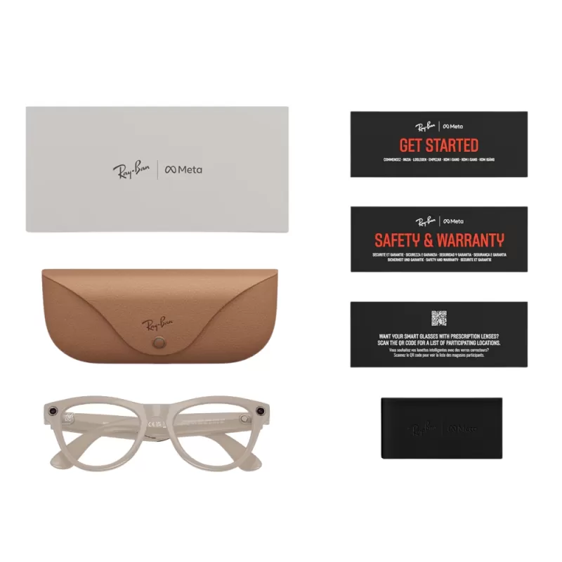 Lentes de Sol Ray-Ban Meta Skyler (Gen 2) RW4014 - Shiny Chalky Gray/Transitions Sapphire