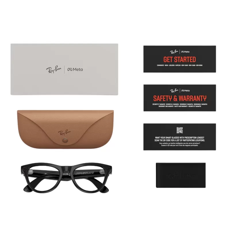 Lentes de Sol Ray-Ban Meta Skyler (Gen 2) RW4014 - Shiny Black/Transitions Amethyst