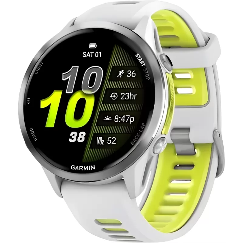 Reloj GPS Garmin Forerunner 970 -Titanium Whitestone/Translucent Amp Yellow (010-02969-01) 