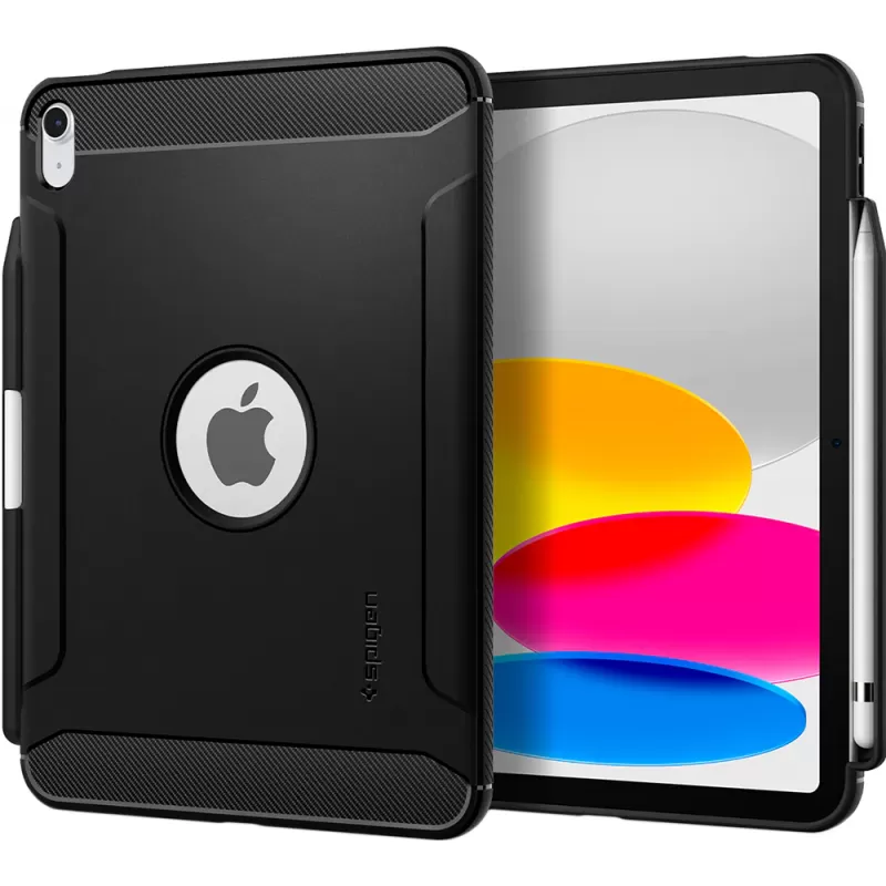 Capa Spigen para iPad 10th 10.9" ACS05552 Rugged Armor - Black