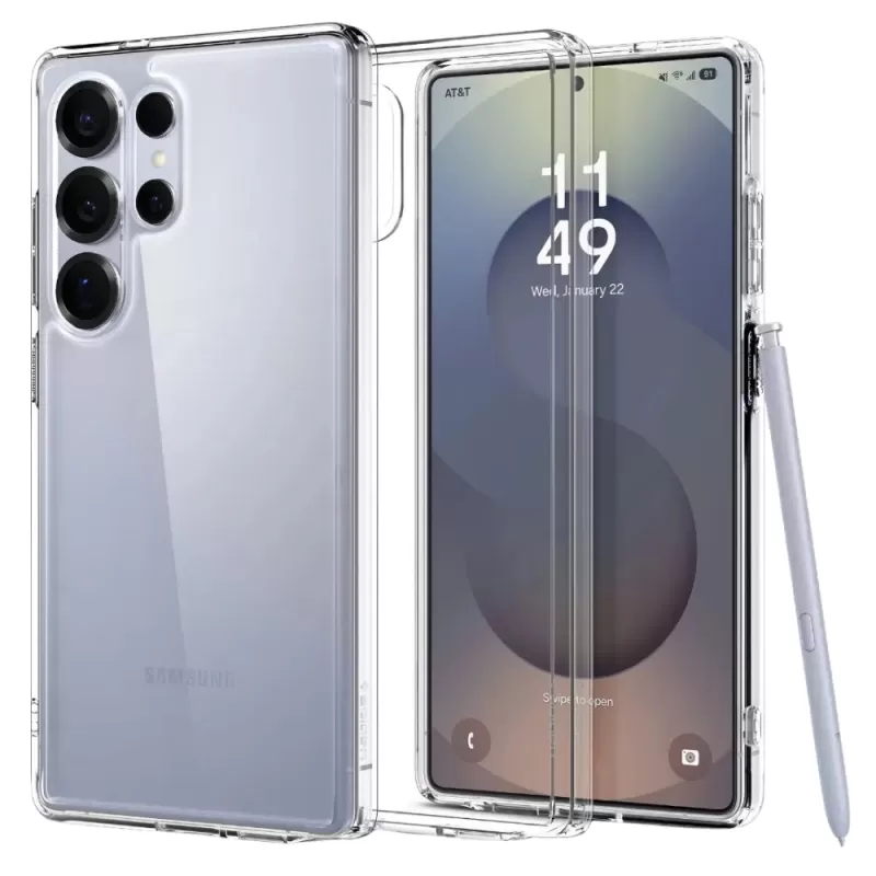 Capa Spigen Galaxy S25 Ultra ACS08973 Crystal Hybrid - Crystal Clear