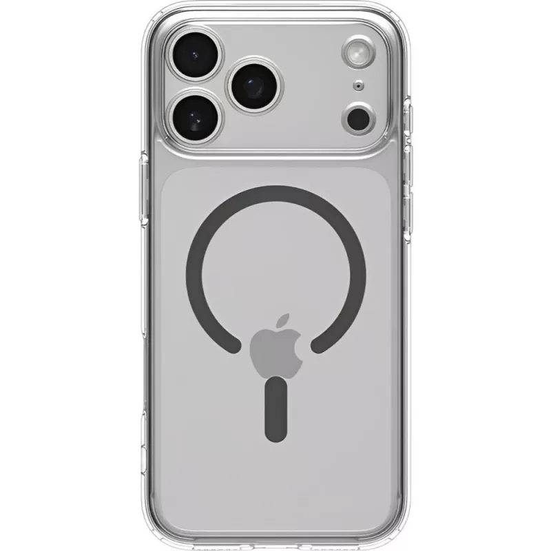 Capa Spigen iPhone 17 Pro Crystal Hybrid MagFit Clear ACS09632 - Graphite