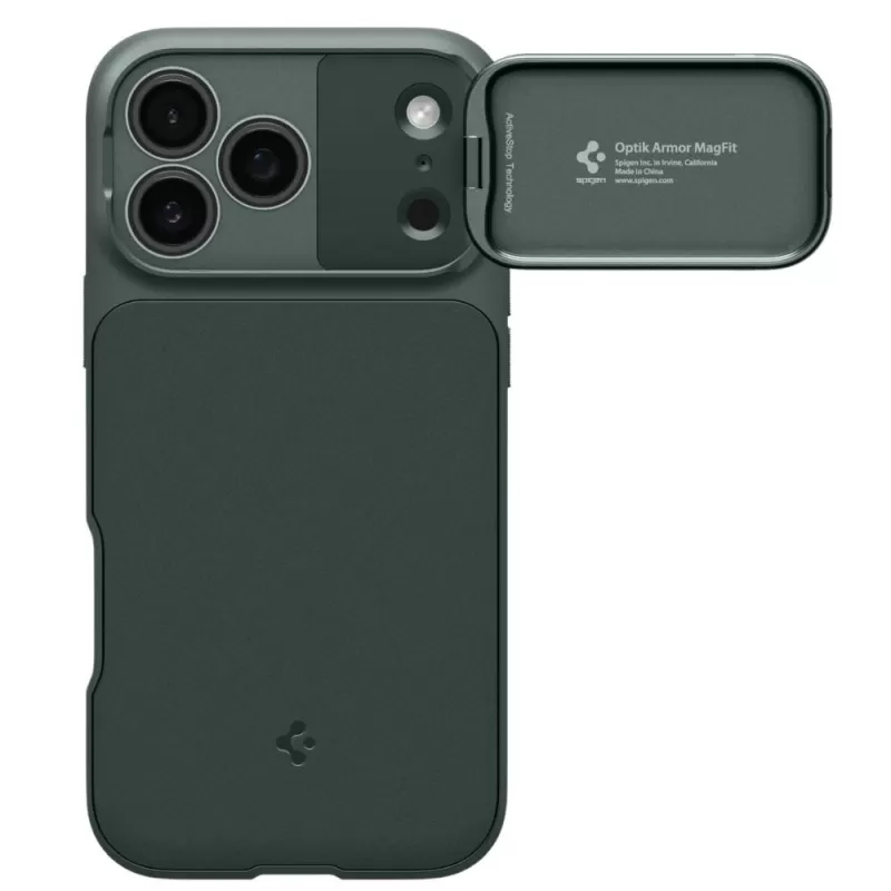 Capa Spigen iPhone 17/18 Pro ACS09954 Optik Armor - Abyss Green