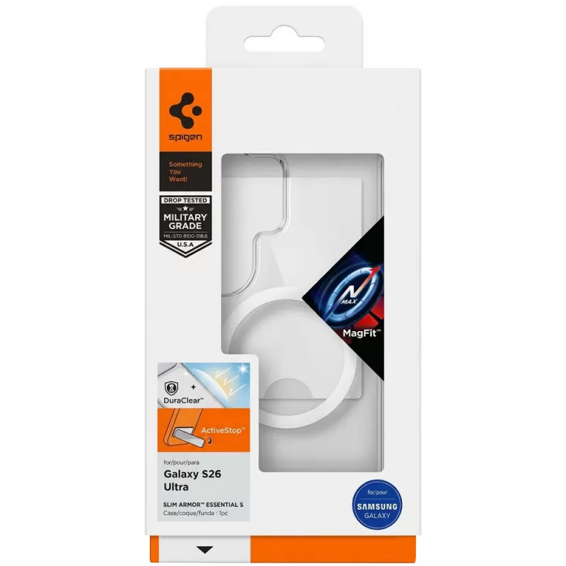 Capa Spigen Galaxy S26 Ultra Slim Armor Essential S MagFit ACS10693 - Clear White