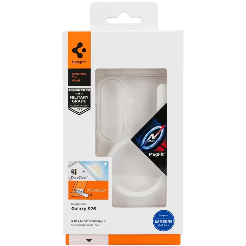 Capa Spigen Galaxy S26 Slim Armor Essential S MagFit ACS10744 - Clear White