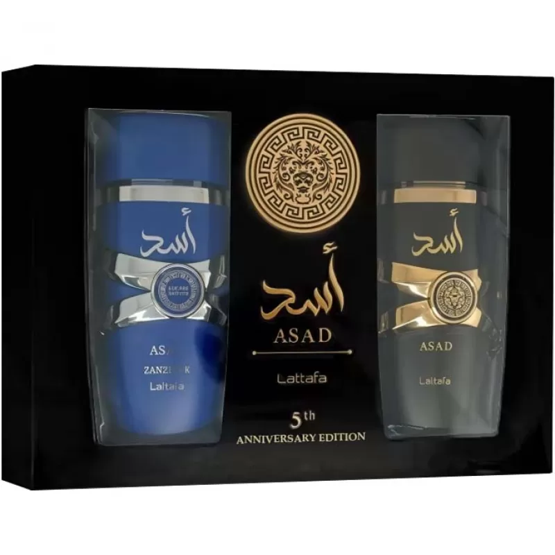 Kit Perfume Lattafa Asad EDP 100mL + Asad Zanzibar...
