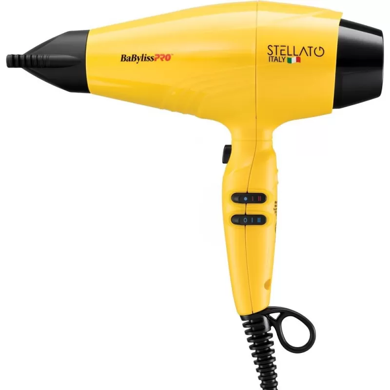 Secador de Cabello BaBylissPro Stellato Italy B7500UZ 2400W 220V - Yellow