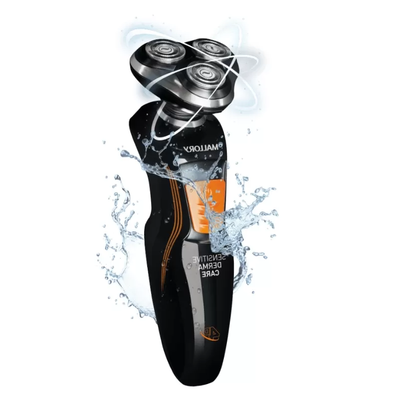 Barbeador Eléctrico Mallory Sensitive Derma Care B90300100 2V - Black