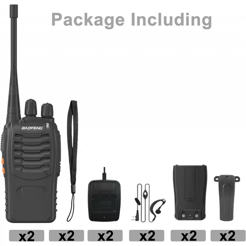 Radio Walkie Talkie Baofeng BF-888S 400-470 MHz (Par) - Black