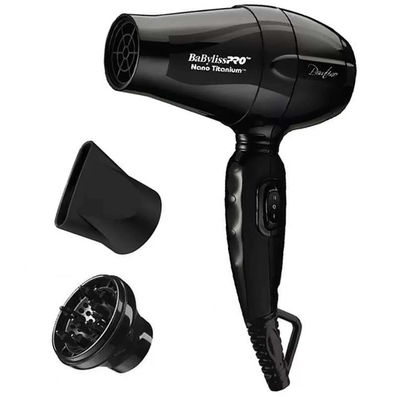 Mini Secador de Cabello BaBylissPro Nano Titanium Bambino BNT5510UZ 1200W 2V - Black