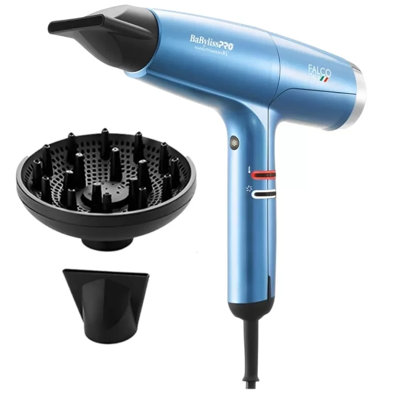 Secador de Cabello BaBylissPro Nano Titanium XL Falco Italy BNT8550UZ 2000W 220V - Blue