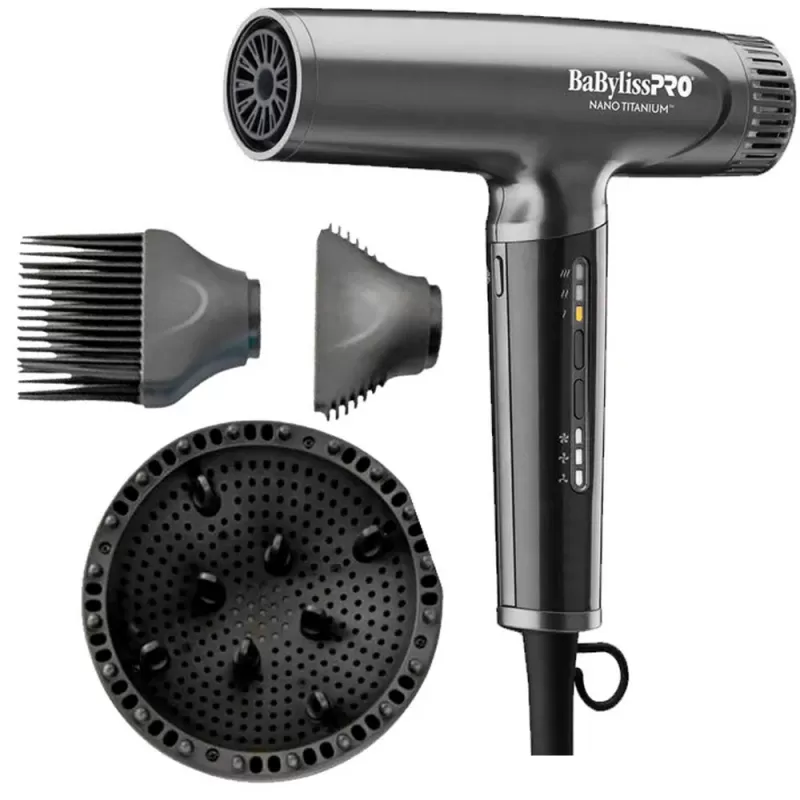 Secador de Cabello BaBylissPro Nano Titanium Digital BNTCBK9200UZ 2V - Black