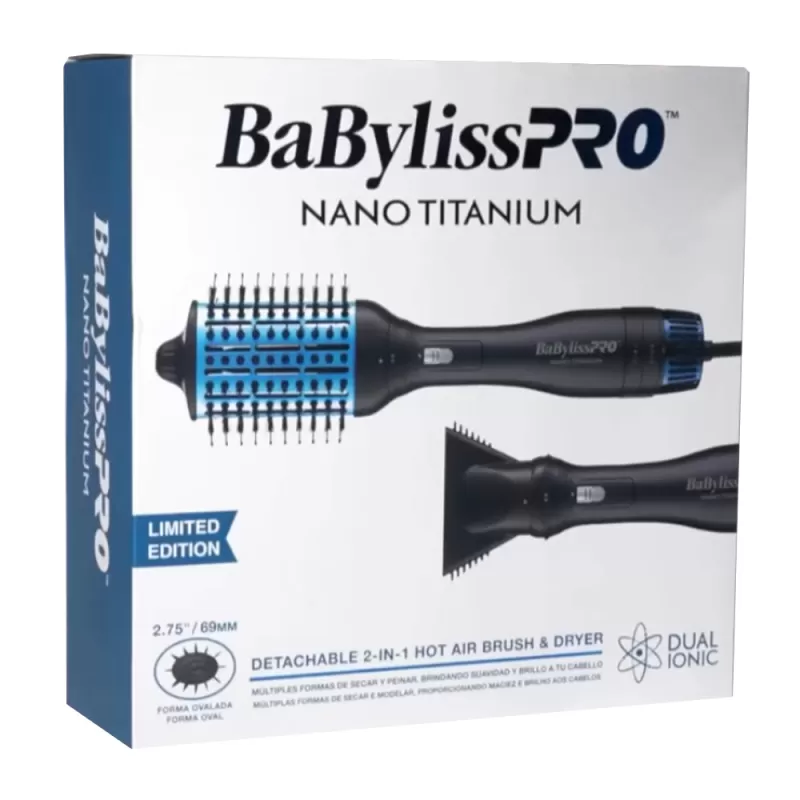 Cepillo Secador BaBylissPro Nano Titanium Limited Edition BNTDHBMB275UZ 220V - Blue/Black