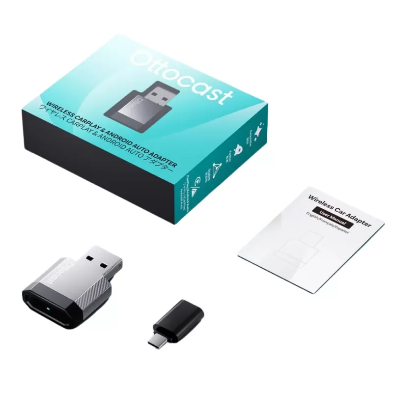 Adaptador Multimedia Ottocast Mini Nova CA530 USB-A para CarPlay/Android Auto