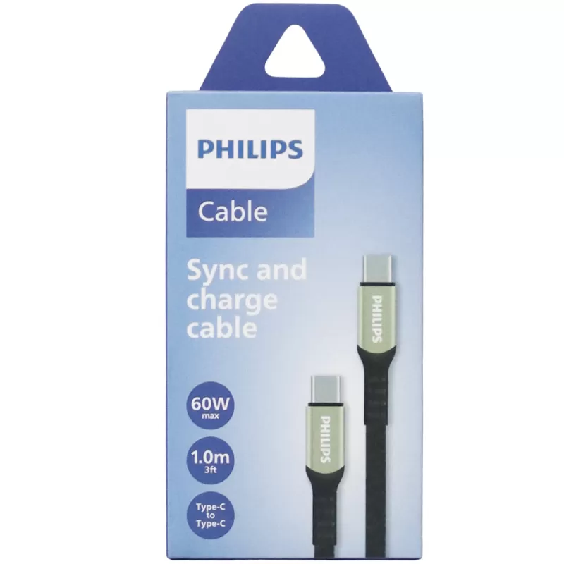 Cable Philips DLC5001CB/70 USB-C | USB-C - Black (...