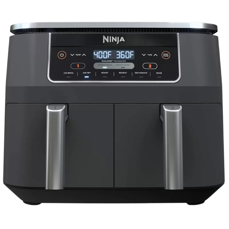 Air Fryer Ninja Foodi 2-Basket DZ201 1690W 7.4L 110V - Dark Gray