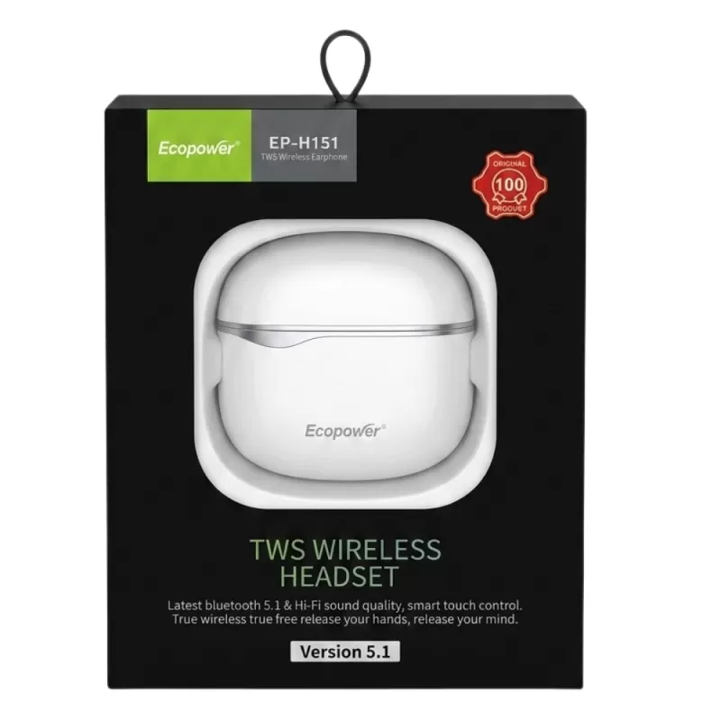 Auricular Ecopower EP-H151 Bluetooth - White