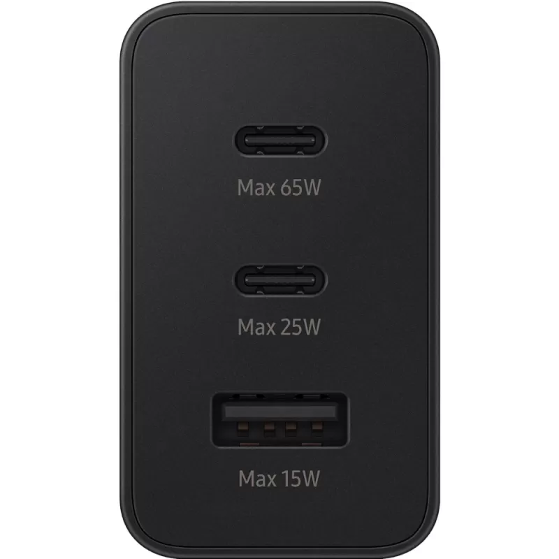 Cargador Samsung EP-T6530NBEGCA Trio USB-C 65W - Black