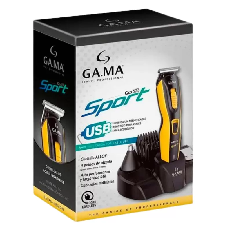 Cortador de Pelo Gama GCX623 Sport - Yellow/Black