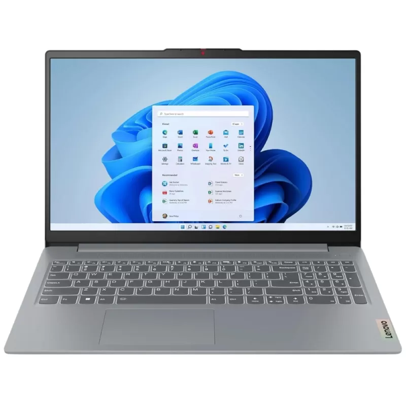 Notebook Lenovo IdeaPad Slim 3i 15IAN8 82XB00HVUS 15.6" Intel N100 4/128GB W11H - Arctic Grey