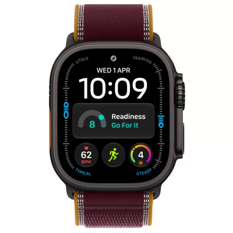 Apple Watch Ultra 4 MJC44X/A 49mm (GPS+Cellular) - Black Titanium/Burgundy Trail Loop