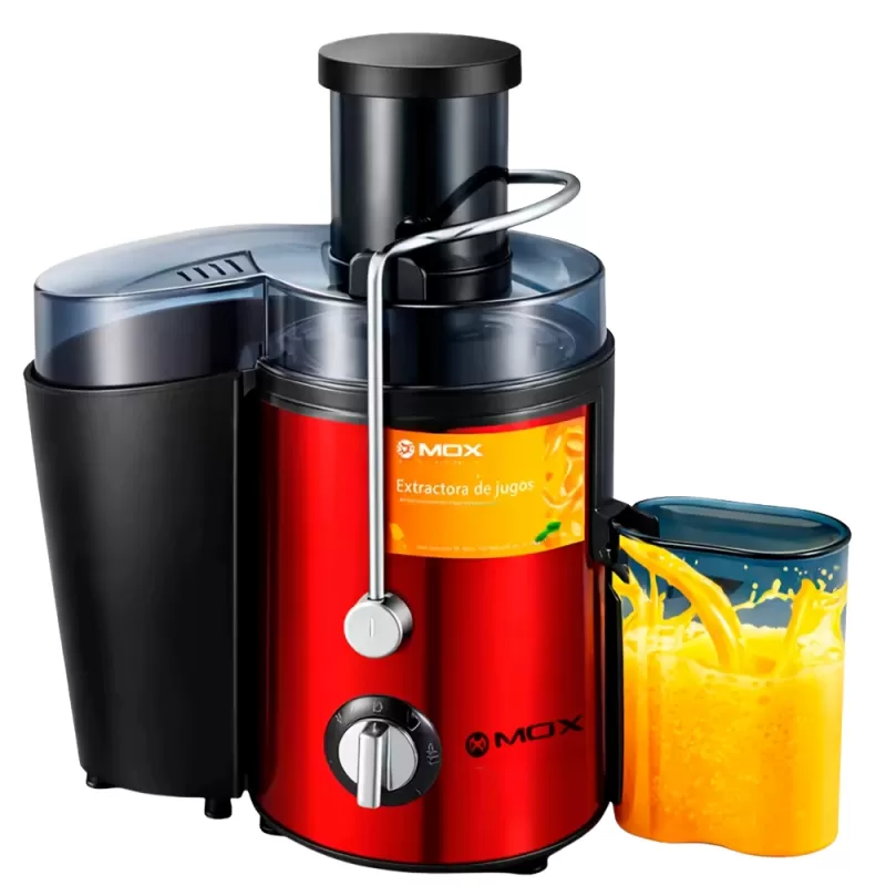 Extractor de Jugo Mox MO-JE87 1L/600mL 1000W 220V - Black/Red