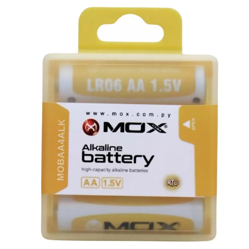 Pilas AA Alcalinas Mox MOBAA4ALK LR06 1.5V (4 Unidades)