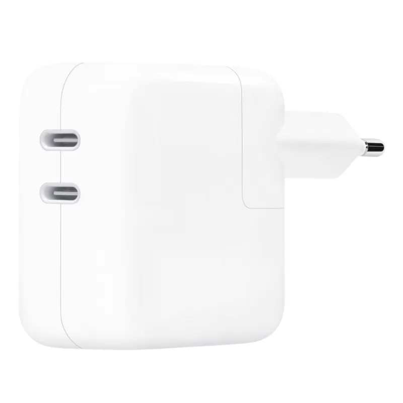 Apple Power Adapter Dual USB-C MW2K3ZM/A 35W - Whi...