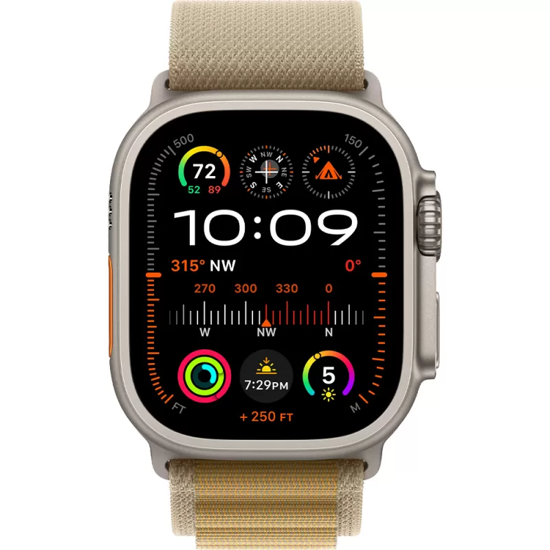 Apple Watch Ultra 2 MX4H3BE/A 49mm (GPS + Celular) - Natural Titanium/Tan Alpine Loop