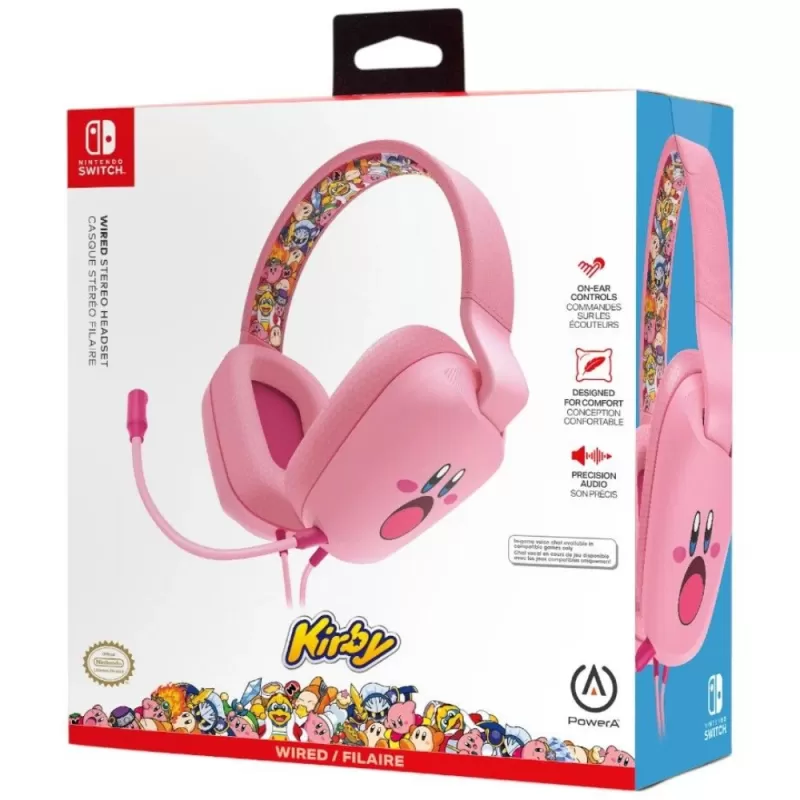 Auricular PowerA para Nintendo Switch - Kirby Mouthful (NSHS0299-01)
