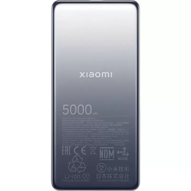 Cargador Portátil Xiaomi Ultra Slim Power Bank 5.000mAh 20W - Space Gray
