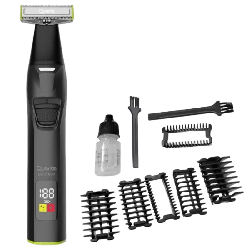 Cortador/Afeitador Eléctrico Quanta QTCAT60 2 en 1 2V - Black