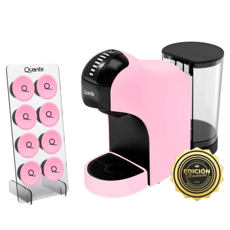 Cafetera Eléctrica Multi Cápsulas Quanta Pure Flavour QTCMC50 1400W 110V - Pink