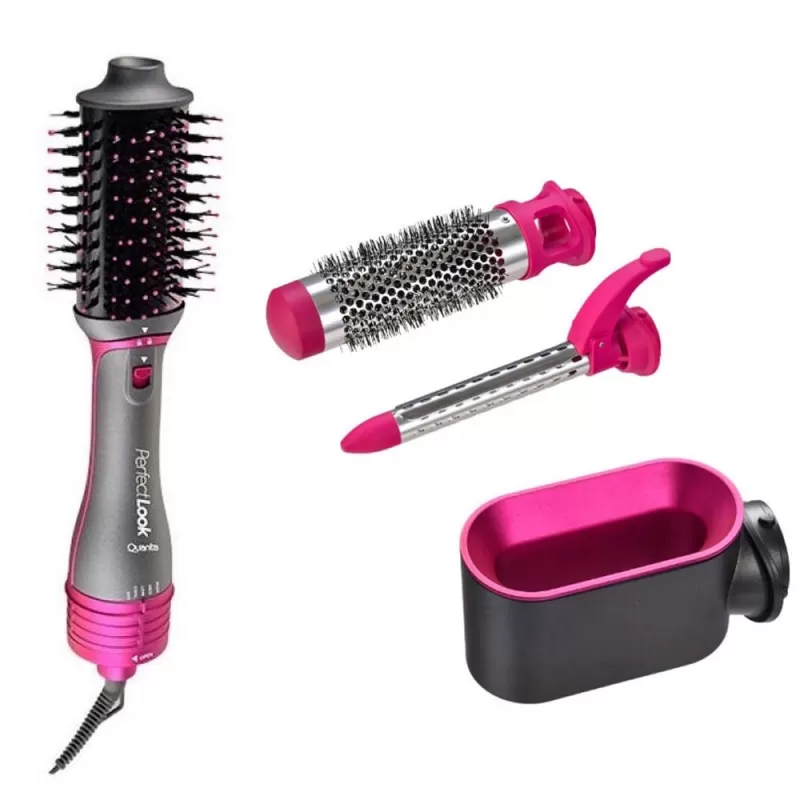 Kit Cepillo Secador Quanta PerfectLook QTKCS7001 1300W (2V) + Hervidora Krab KB2L 1500W 2L (220V)