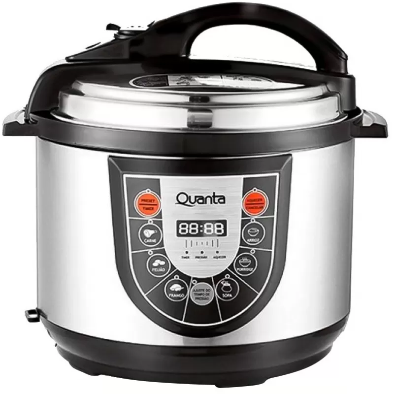Olla Eléctrica a Presión Quanta QTPE200 900W 110V - Plata/Negro