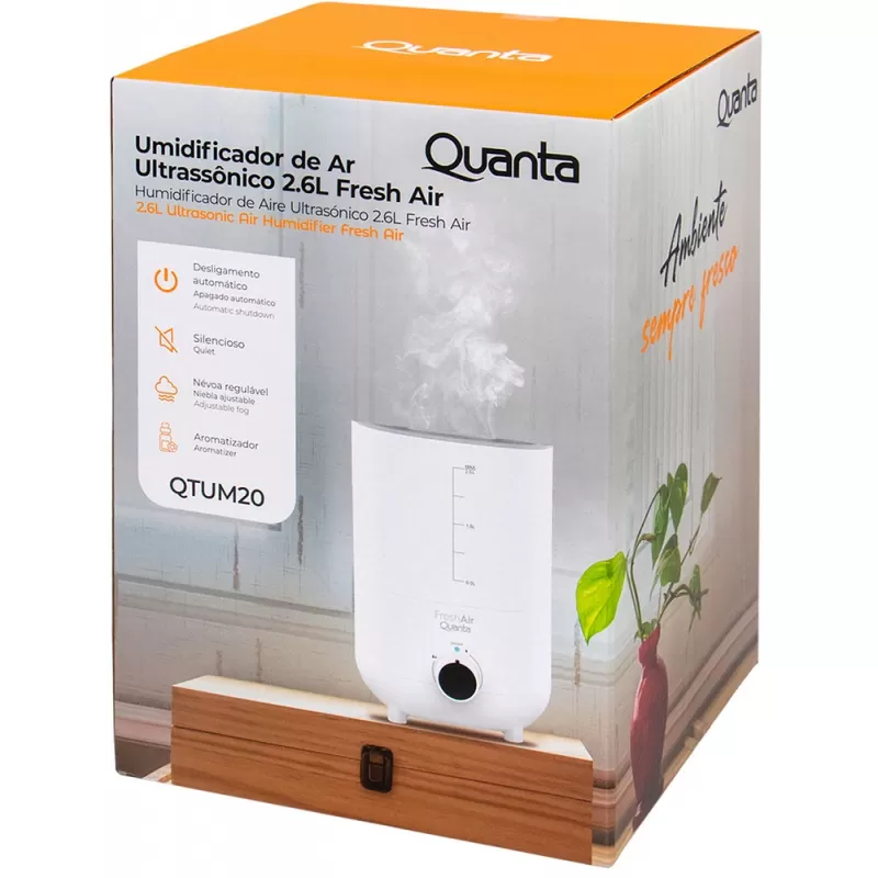 Humidificador de Aire Quanta QTUM20 Fresh Air 2.6L - Blanco