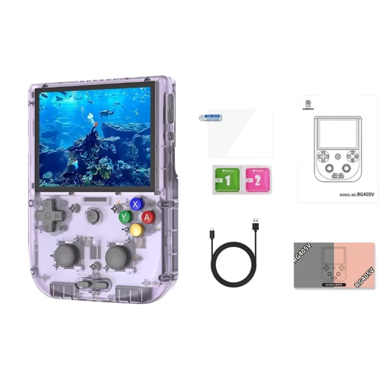 Consola Portátil Anbernic RG405V 4" Wi-Fi 4/128GB - Transparet Purple