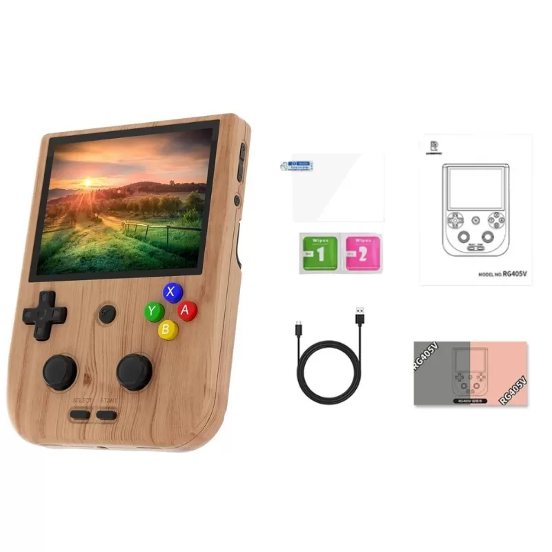 Consola Portátil Anbernic RG405V 4" Wi-Fi 4/128GB - Wood Grain