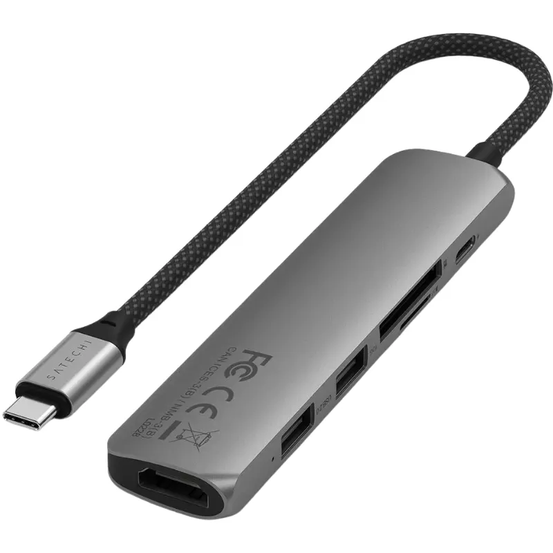 Hub Satechi ST-P6SM Multiport 6 en 1 - Space Gray