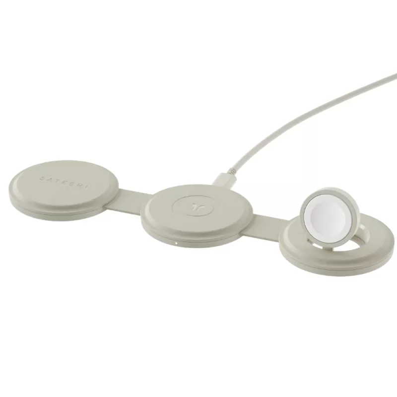 Cargador Wireless Satechi ST-QTG31W Onthego 3-En-1 - Sand