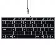 Teclado Satechi Slim W1 Wired Backlit ST-UCSW1M US...